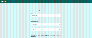 Bet365 Casino registration form