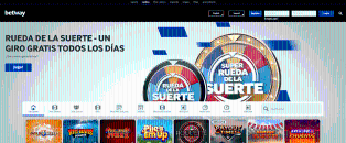 How the home page of the official Betway Casino website looks like