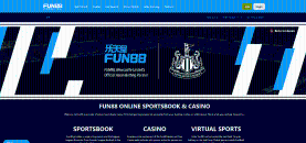 How the home page of the official Fun88 Casino website looks like